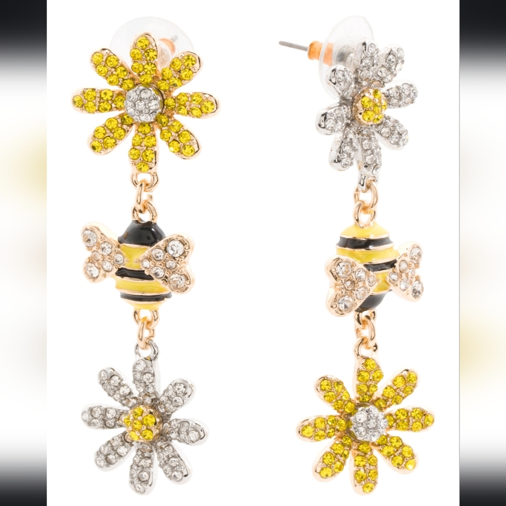 Betsey Johnson bee mix matched dangle - Picture 3 of 4